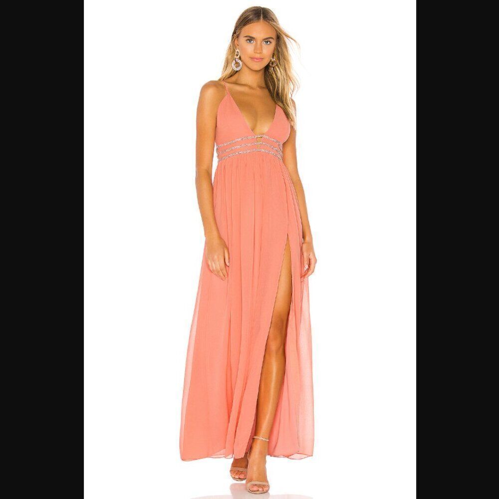*missing sequin* NWT Revolve x NBD Giavanna Gown in Sorbet Pink | Size XS